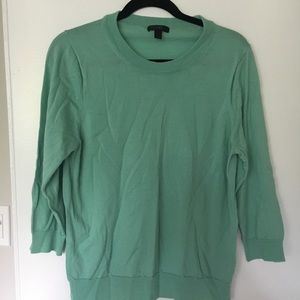 J. Crew Mint 3/4 Sleeve Sweater XL